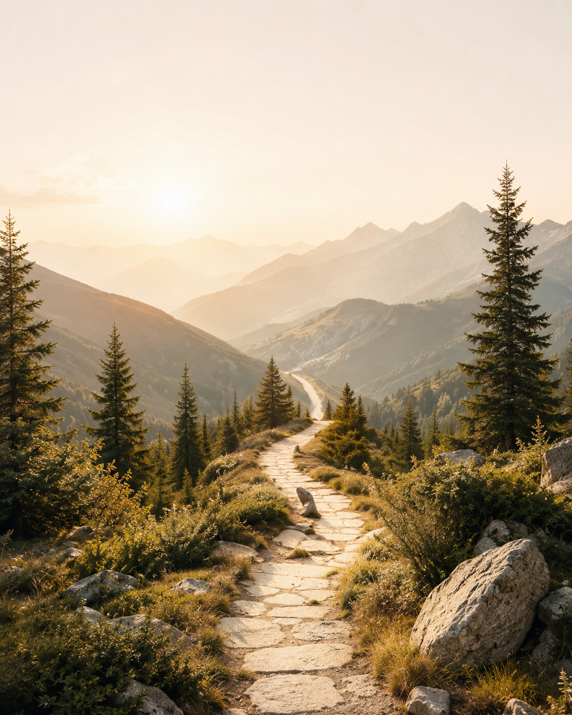 Mountain path representing forward movement